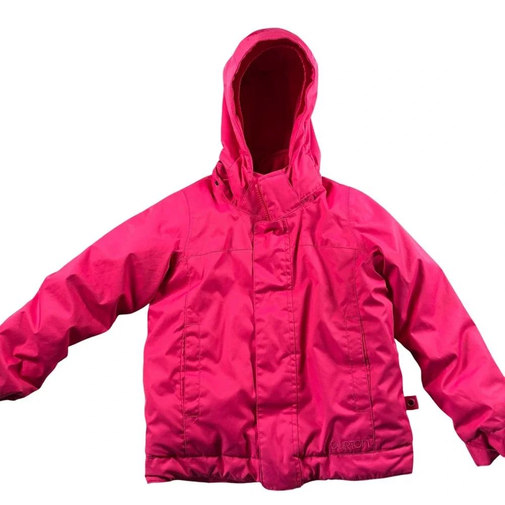 Burton Snowboard Jacket Kids 4T Pink Dryride Insulated Hooded Coat ski snowboard
